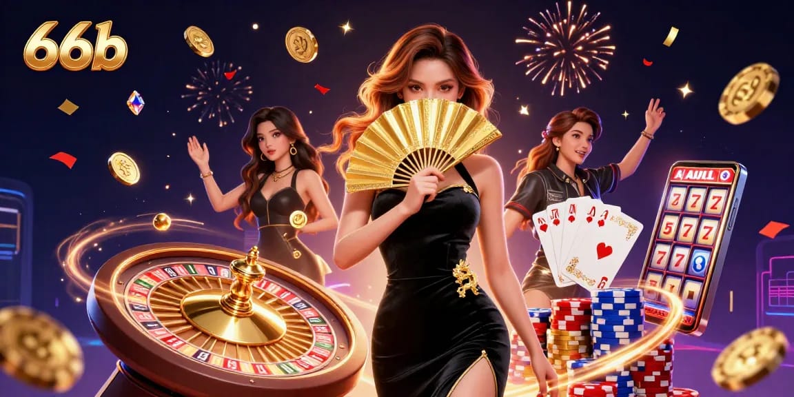Engage in thrilling casino action with 66b, witnessing luxurious elements and dynamic gameplay.