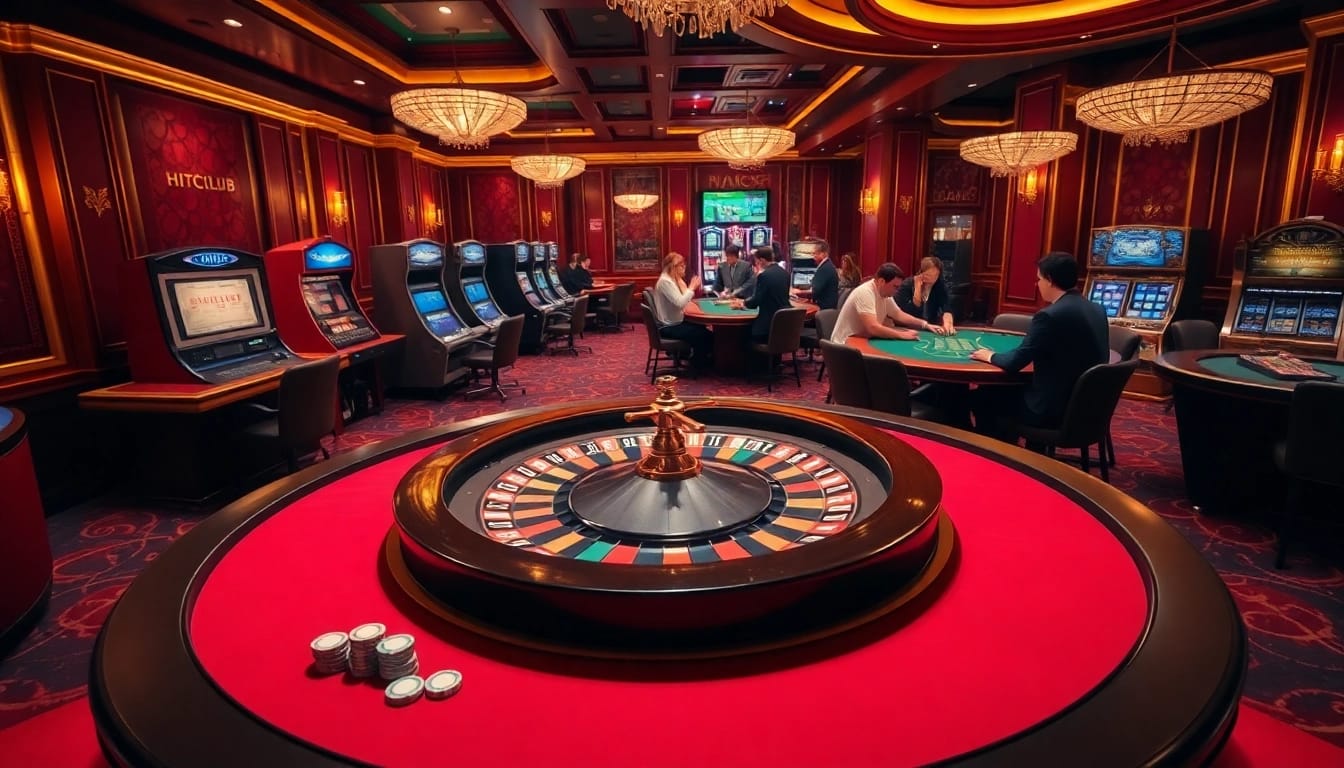 Experience the excitement of HITCLUB with vibrant casino games, cards, and roulette.