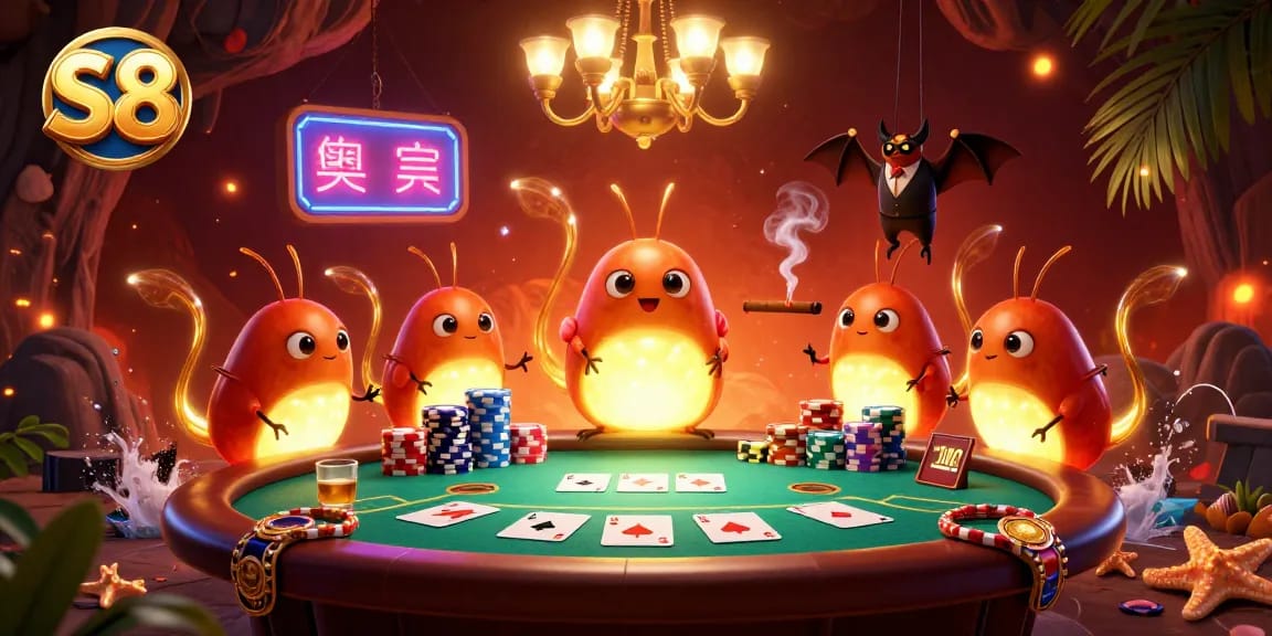 Experience thrilling gameplay at S8, where a colorful cave casino comes to life with fun and poker action.