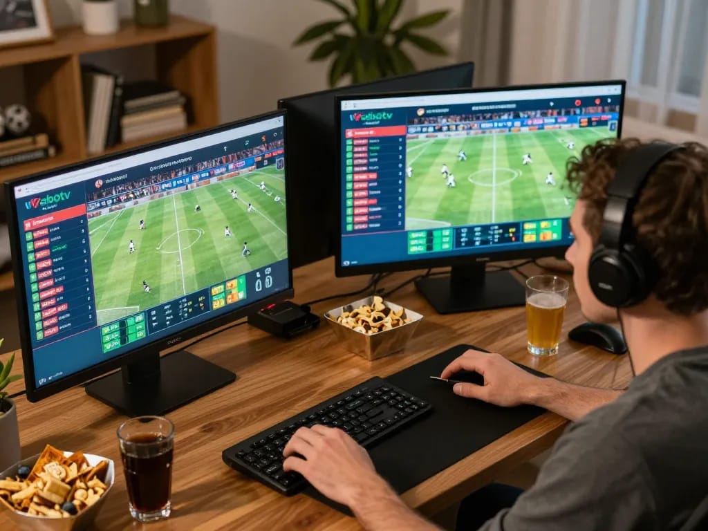 Person engaging with the vebotv app for live sports betting, showcasing betting odds and excitement.