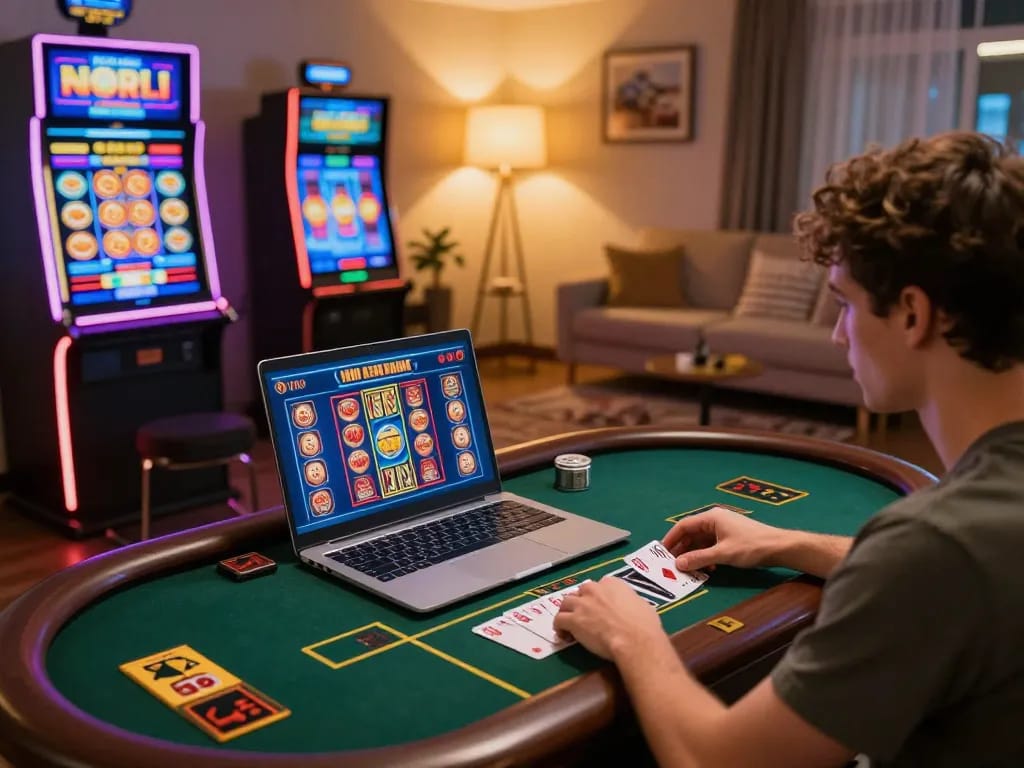 Engaging with live dealer games at Nk88, a modern online casino experience.
