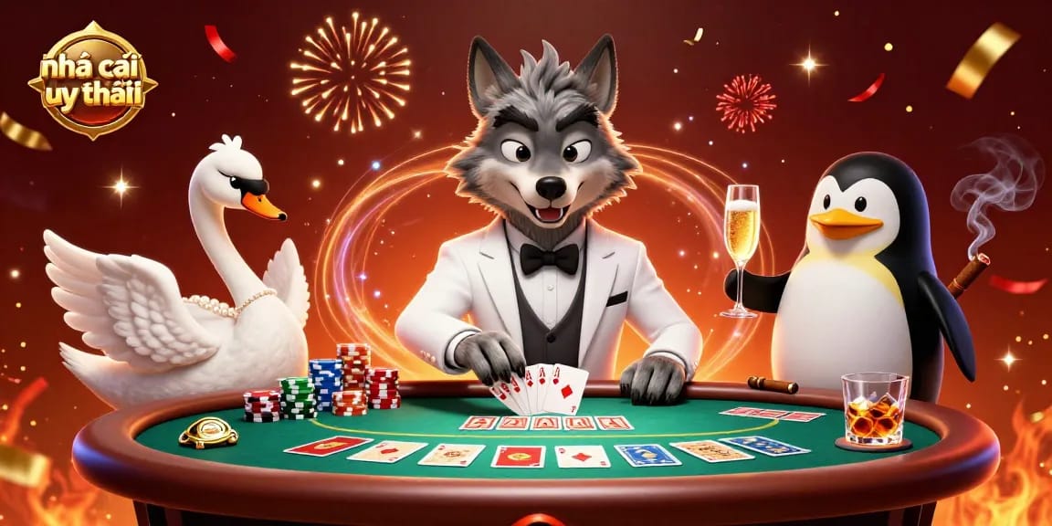 Experience excitement at nhà cái uy tín with a thrilling baccarat game featuring engaging characters.