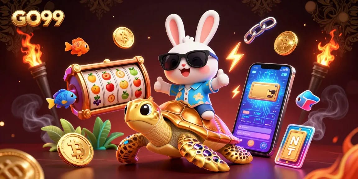 GO99 enhances your gaming experience while winning with thrilling slot reels and vibrant characters.