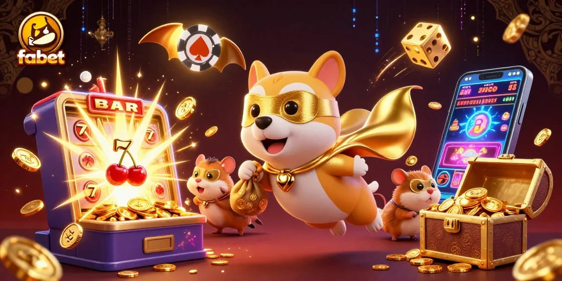 Bet big with fabet's thrilling online casino experience, featuring dynamic slots and playful characters.