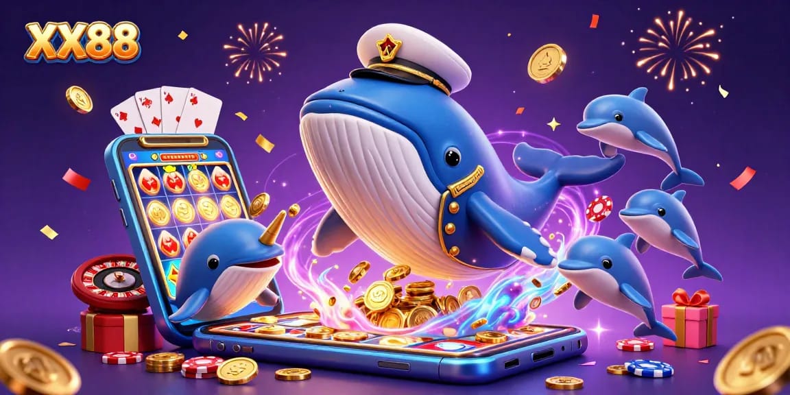Experience the thrill of XX88 with colorful slot games and playful casino elements.