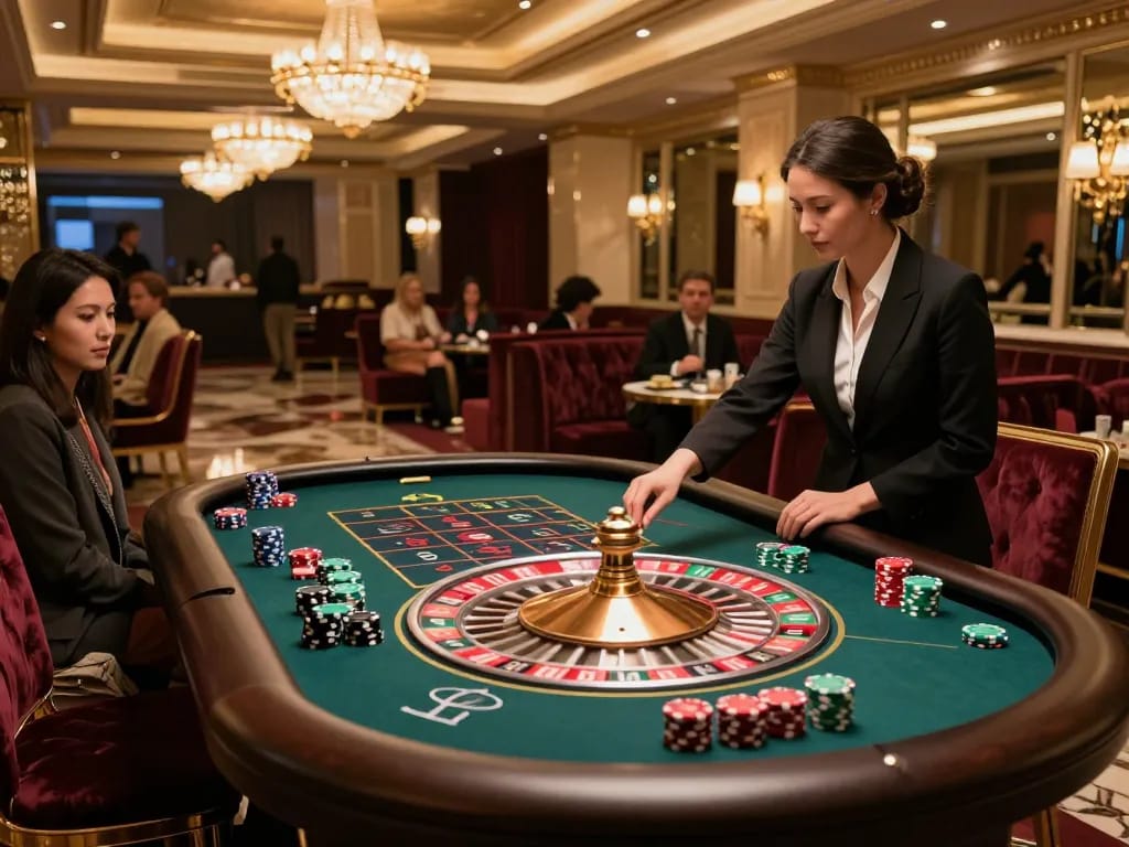 Win strategic bets at Vua99's exciting roulette table scene with dynamic gameplay and luxurious decor.