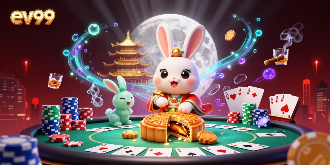 Experience the excitement of ev99 with a vibrant casino scene featuring stunning 3D illustrations.