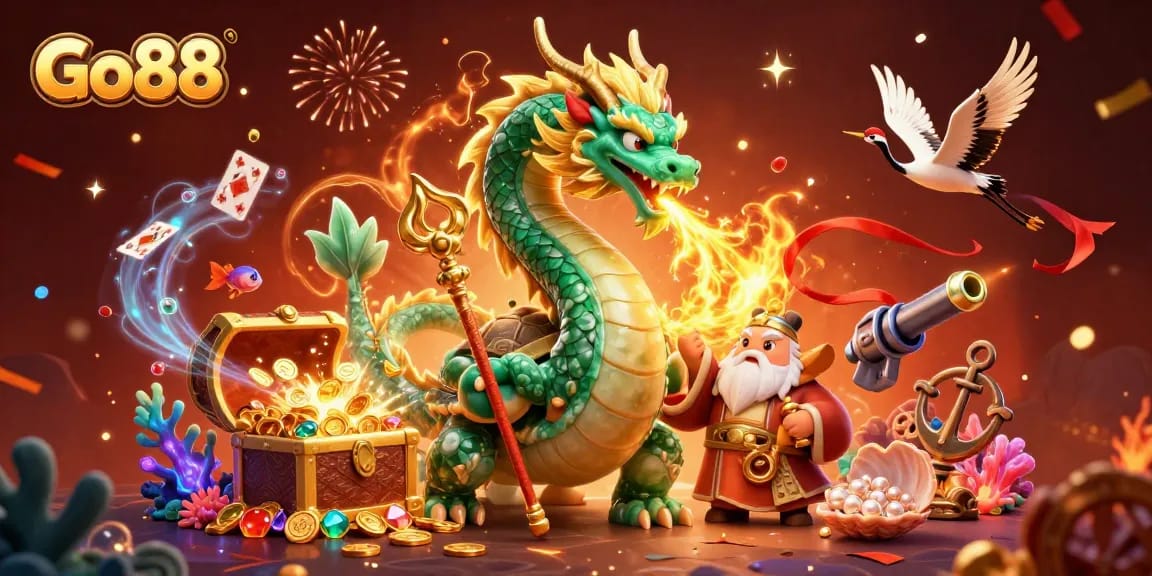Go88 offers thrilling gaming adventures with vibrant characters and elements of luck and fortune.