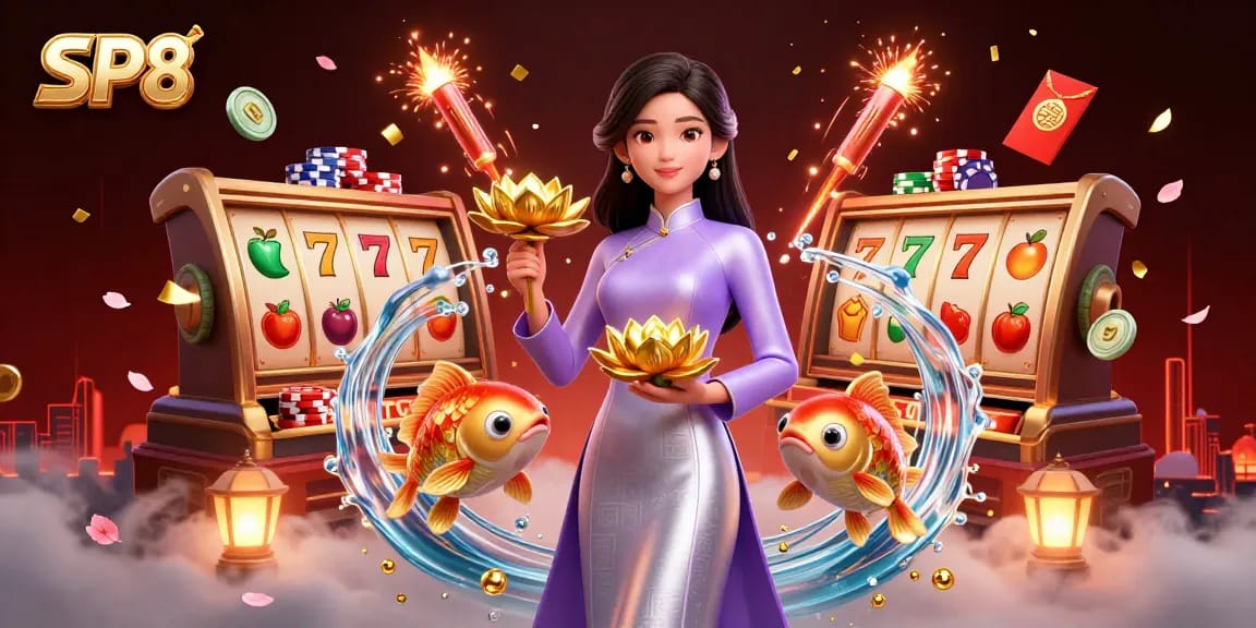 Join SP8 for exciting online gaming adventures with vibrant slots, 3D characters, and joyful energy.
