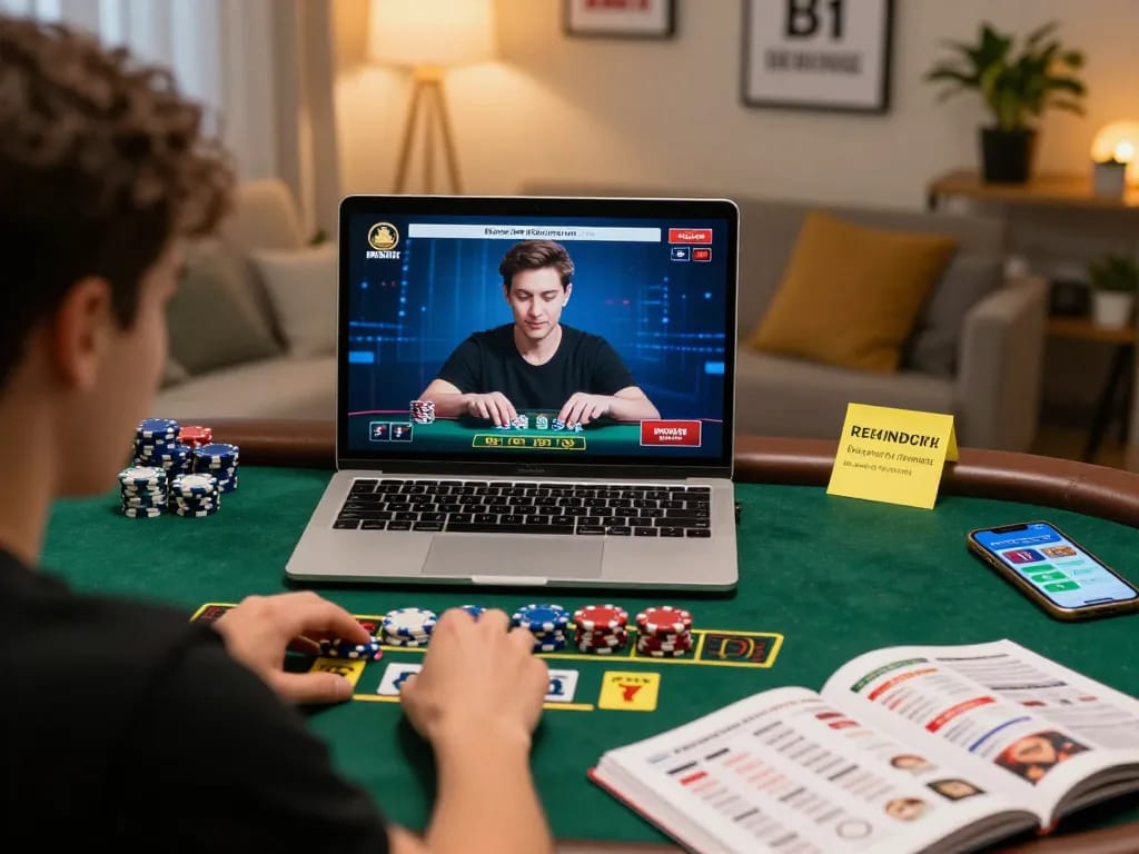 Player engaging in an online casino experience with sunwin blackjack game interface, focused on strategic betting.