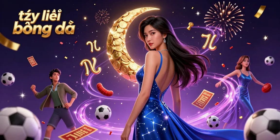 Experience tỷ lệ bóng đá with vibrant soccer elements, celebration confetti, and a dynamic atmosphere.