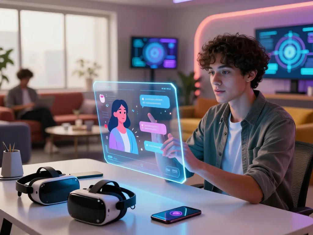 Engaging in ai sex chat with a vibrant virtual companion, showcasing the future of AI interaction.