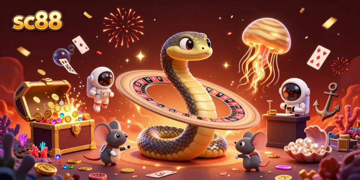 Experience thrilling gameplay with sc88's vibrant 3D illustration of a casino universe full of excitement and adventures.