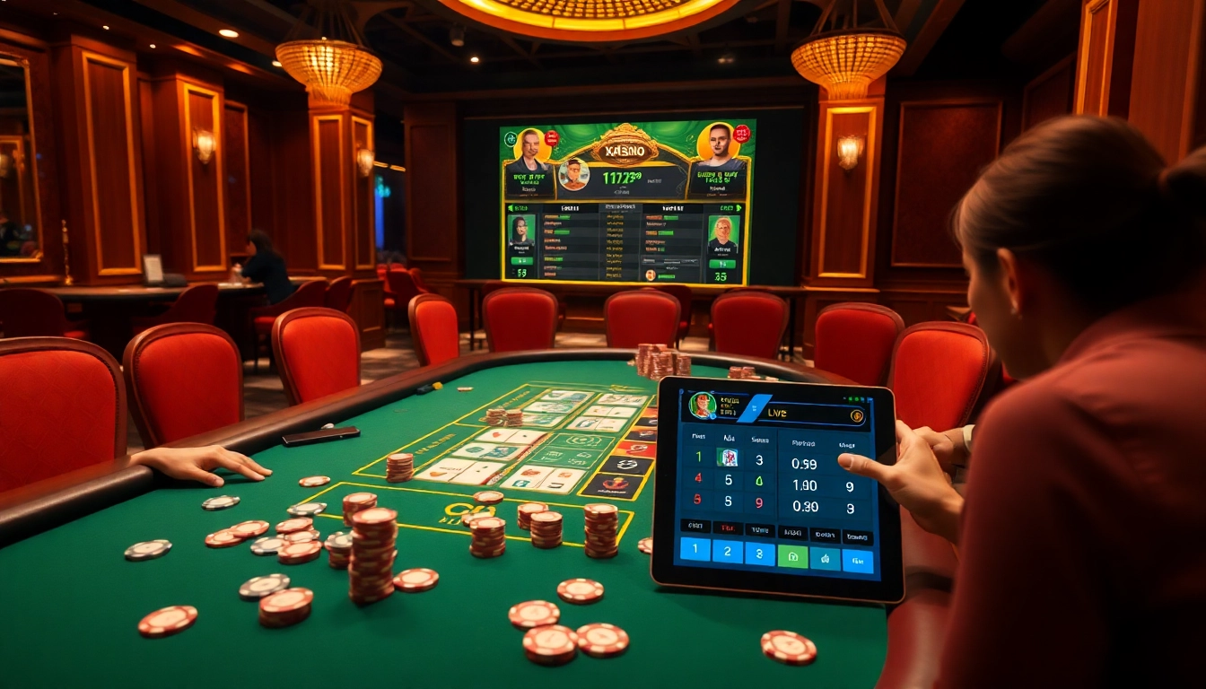 Xóc Đĩa Online Nhiều Người Chơi captivates players at a dynamic casino table full of excitement.
