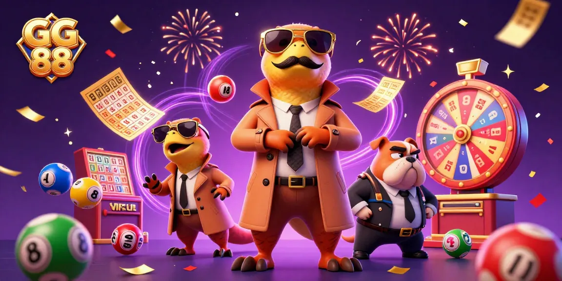 Experience the excitement of GG 88 with raptors in disguise entering a VIP casino filled with vibrant lottery elements.