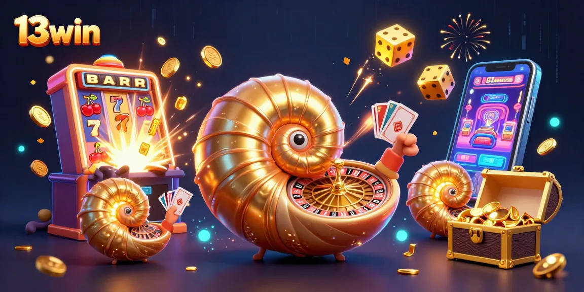 Experience the excitement of 13win with a dynamic casino scene showcasing vibrant characters and game elements.