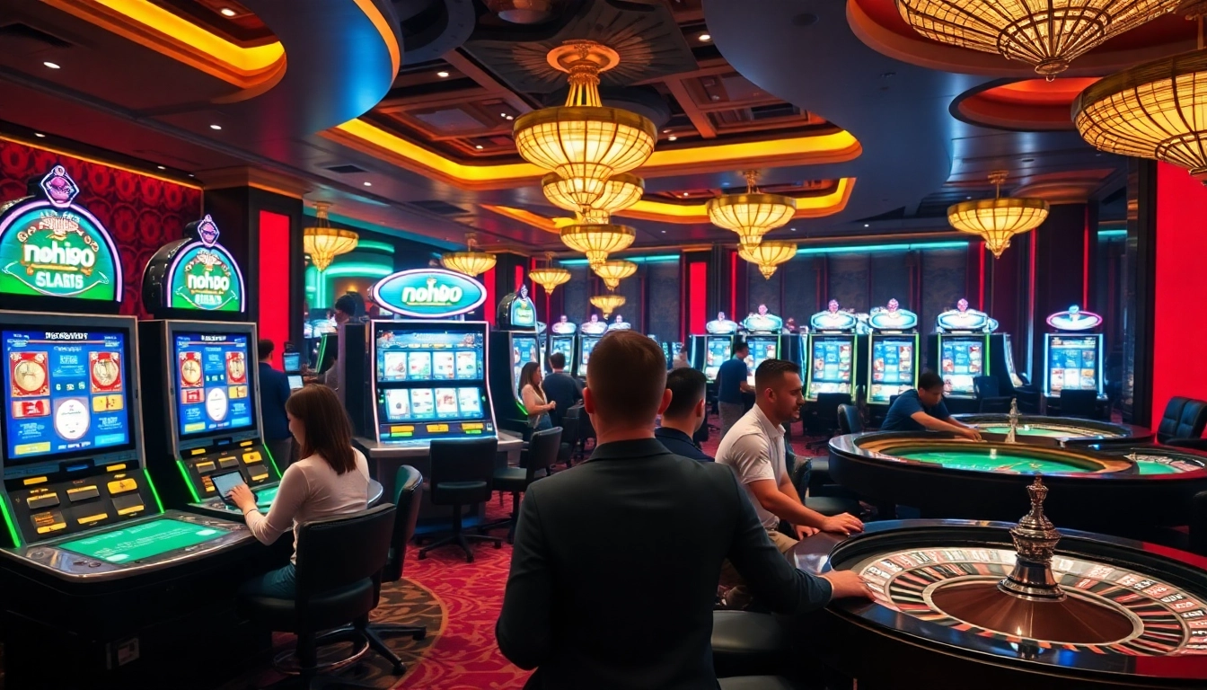 Gambling at the nohu90 casino, showcasing an exciting slot gaming experience.