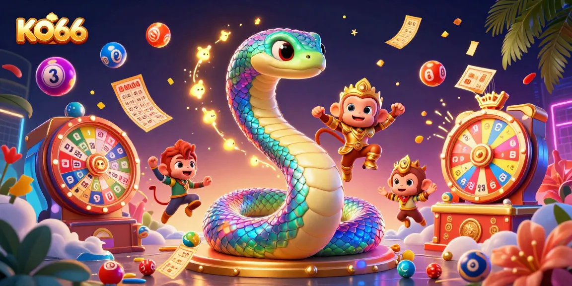 Win big with KO66 in this vibrant casino-themed digital illustration.