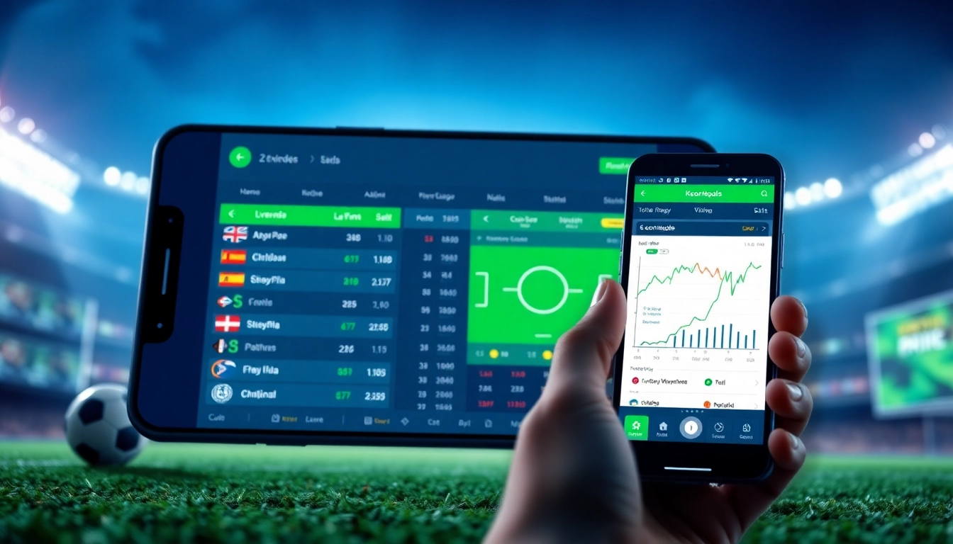 Visual representation of keonhacai online soccer betting interface with live odds and team logos.