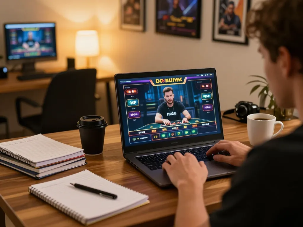Engaged player exploring nohu gaming strategies at home while placing bets online