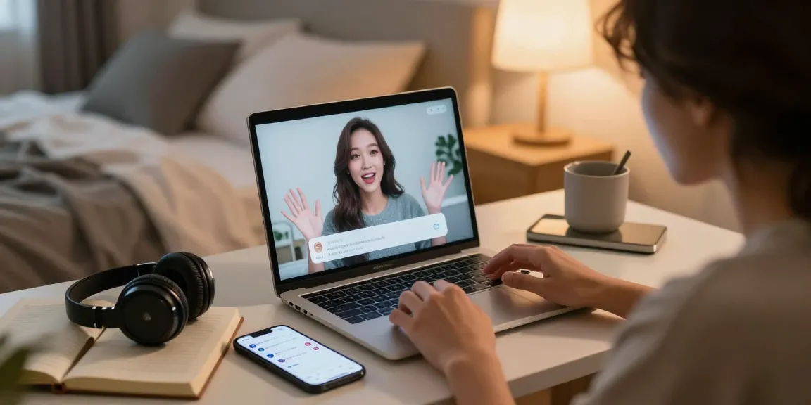Engaging in ai sex chat with a digital avatar in a cozy room, illustrating modern digital intimacy.