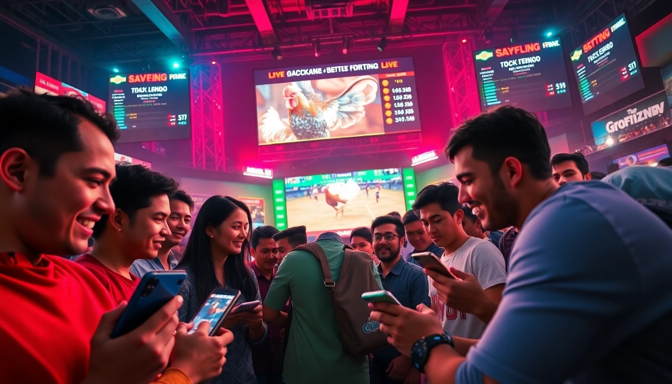 Exciting live betting experience on dagawin.live with enthusiastic punters.