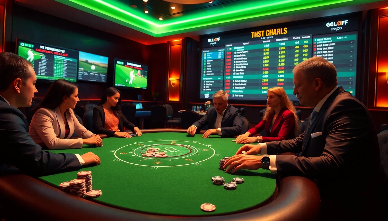 Bet on exciting golf-inspired games at https://mb66.golf/ in a luxurious casino setting.