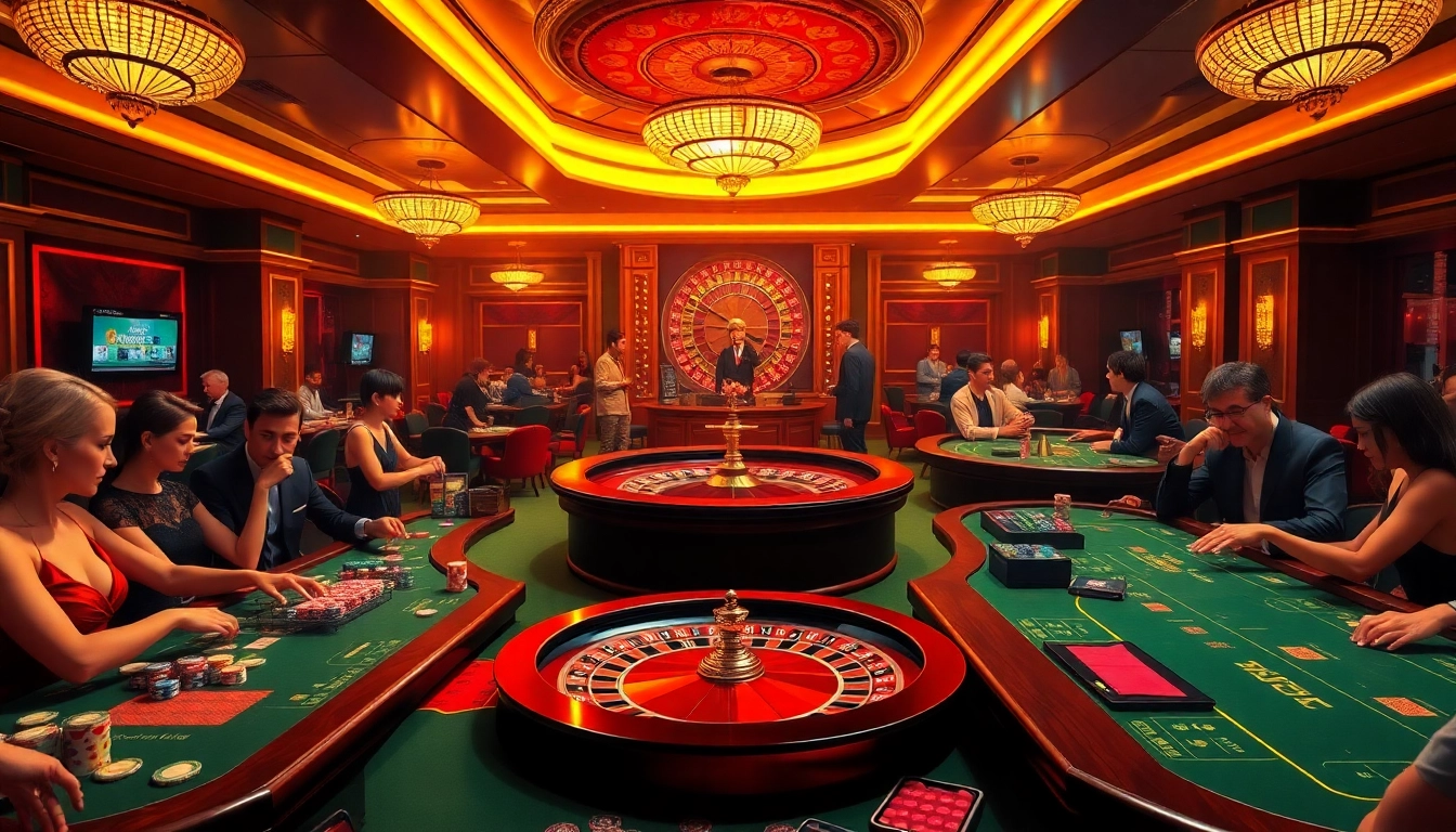Engage in thrilling gaming experiences at https://www.eejl33.com/ with vibrant casino tables and players immersed in the action.