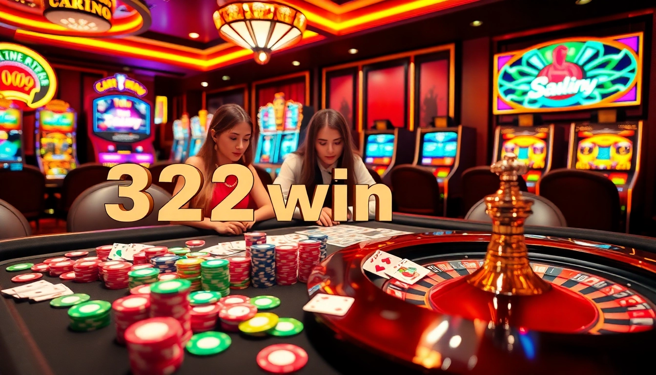 Experience the thrill of a 32 win casino adventure with vibrant poker chips and engaging games.