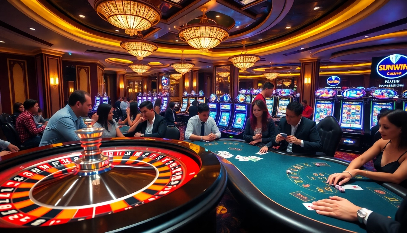 Experience unparalleled excitement at Sunwin with thrilling poker tables and vibrant roulette wheels.