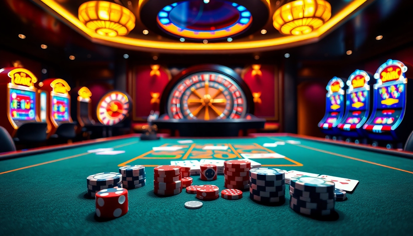 Betting excitement at Hu88u.com featuring chips, cards, and a roulette wheel.