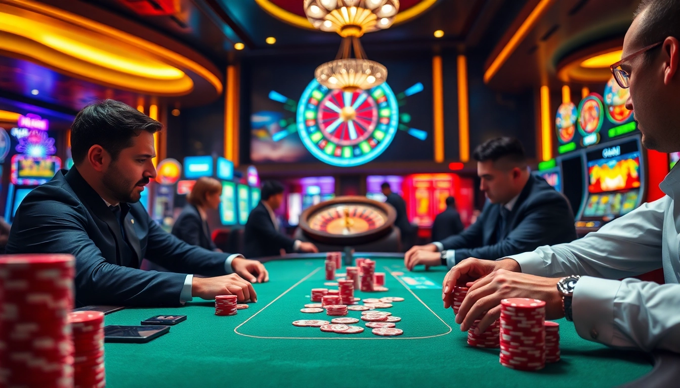 Experience high-stakes poker action at https://lode88.coach/, showcasing vibrant casino elements and thrilling gameplay.