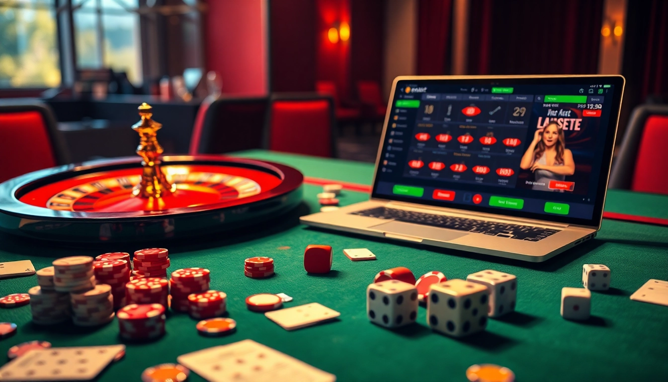 Engage with 69vn.gb.net's online casino experience featuring vibrant poker chips and cards on a sleek table.