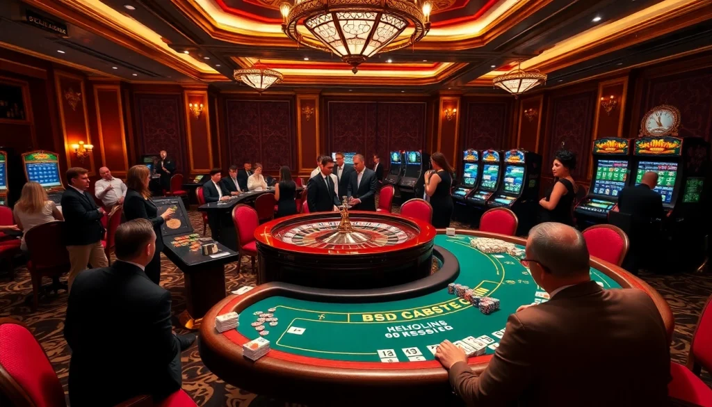 Experience high-stakes gambling at https://hello88app.com/ with vivid slot machines and a roulette table.