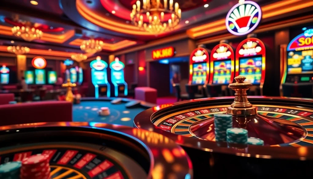 Experience the luxury of NK88 gaming with vibrant casino visuals and exciting gameplay.