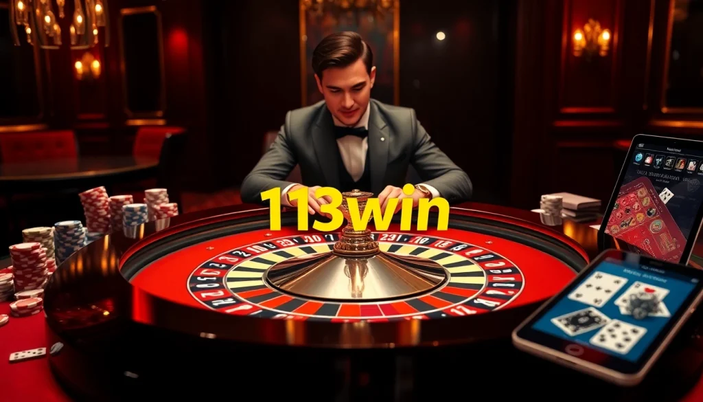 Excited gambler placing bets at a luxurious 13win online casino roulette table.