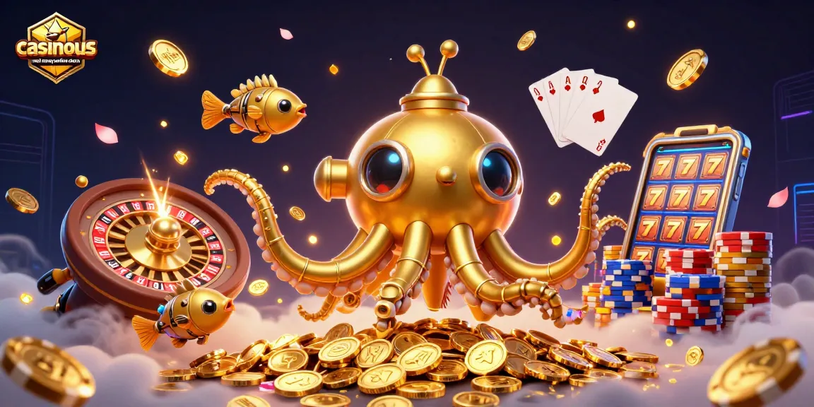 Engage with casinous real money online slots through an ultra-detailed 3D illustration showcasing vibrant casino elements.